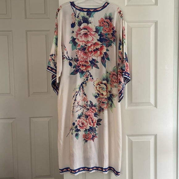 Flying TOMATO Floral Kimono Sleeve Kaftan Dress Size M/L - Picture 7 of 14